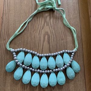 Anthropologie turquoise statement necklace